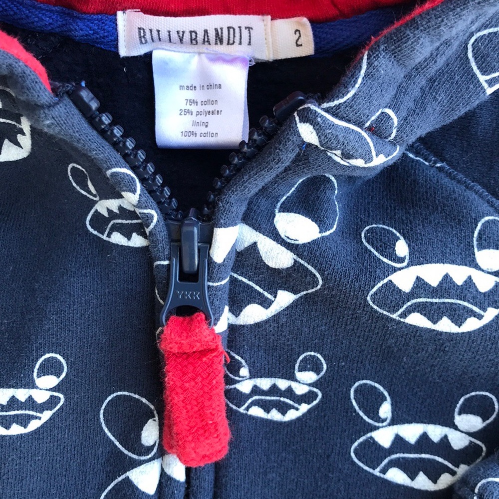 Billy Bandit Little Boy Monsters Sweatshirt Hoodie - Picture 3 of 4